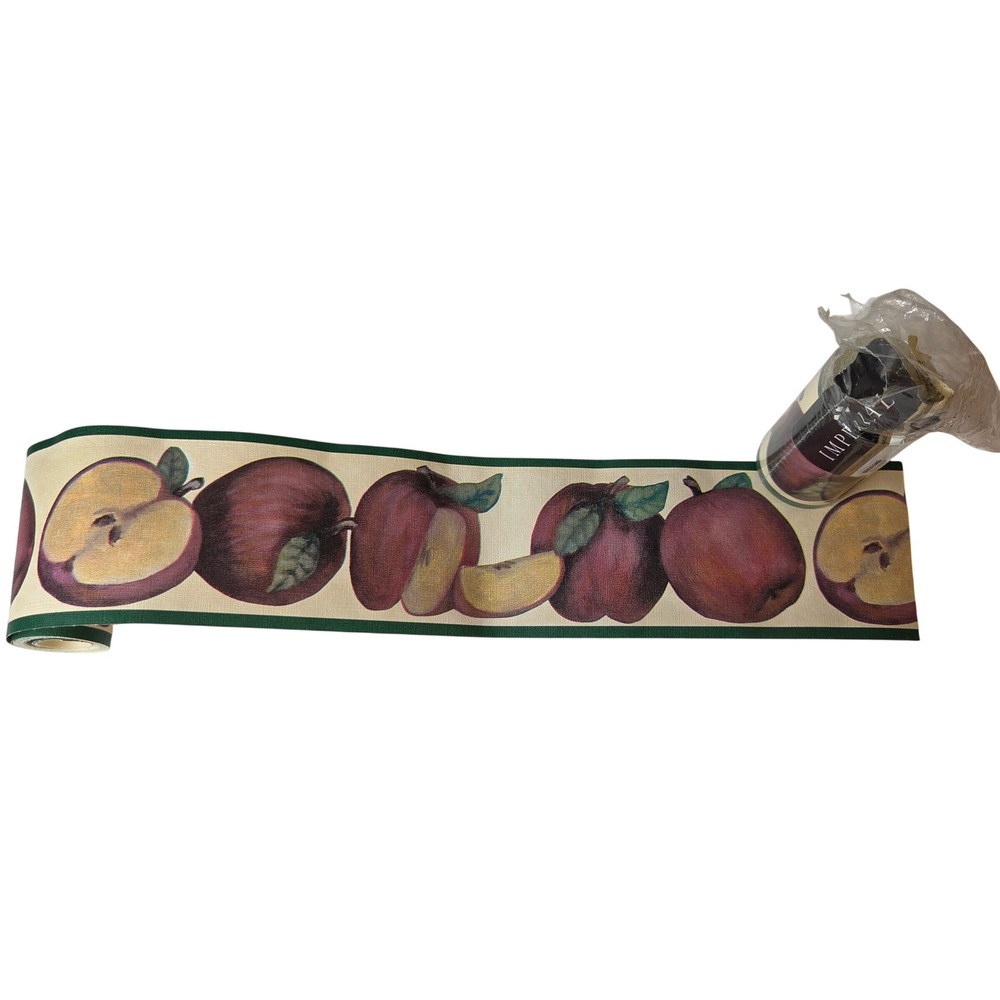 Imperial Red Apple Wallpaper Border Prepasted 5yd Rolls RB2234B Set of 2